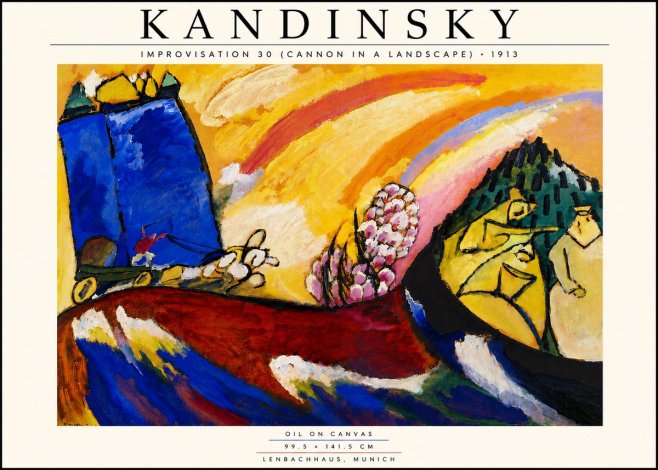 Kandinsky Improvisation 30 (Cannon in a Landscape) No6 - Affiche