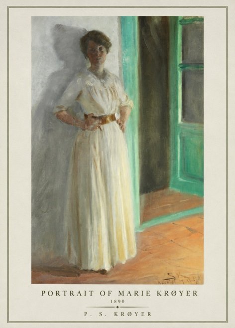 P.S. Krøyer Portrait of Marie Krøyer No1 - Affiche