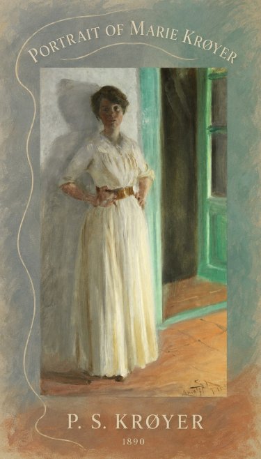 P.S. Krøyer Portrait of Marie Krøyer No5 - Affiche