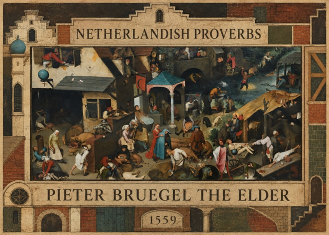Pieter Bruegel Netherlandish Proverbs III No2 - Affiche