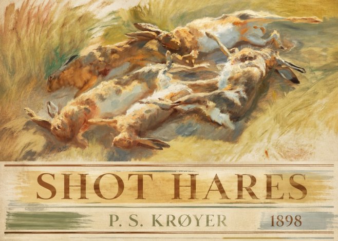 P.S. Krøyer Shot Hares No3 - Affiche