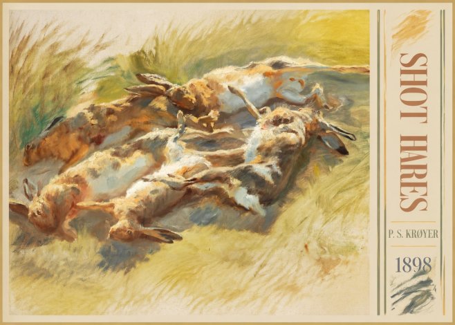 P.S. Krøyer Shot Hares No5 - Affiche