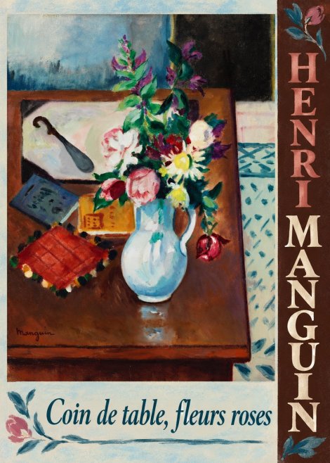 Henri Manguin Coin De Table, Fleurs Roses No3 - Affiche