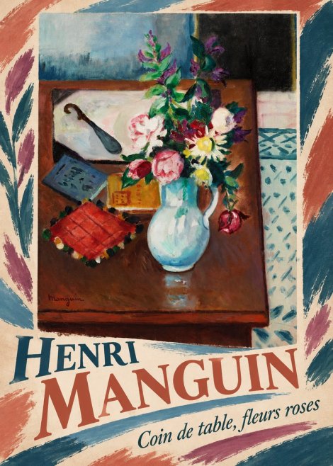 Henri Manguin Coin De Table, Fleurs Roses No4 - Affiche