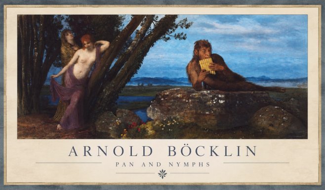 Arnold Böcklin Pan and Nymphs No1 - Affiche