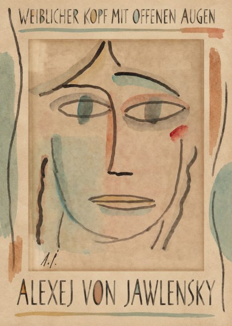 Alexej von Jawlensky Weiblicher Kopf Mit Offenen Augen No1 - Affiche