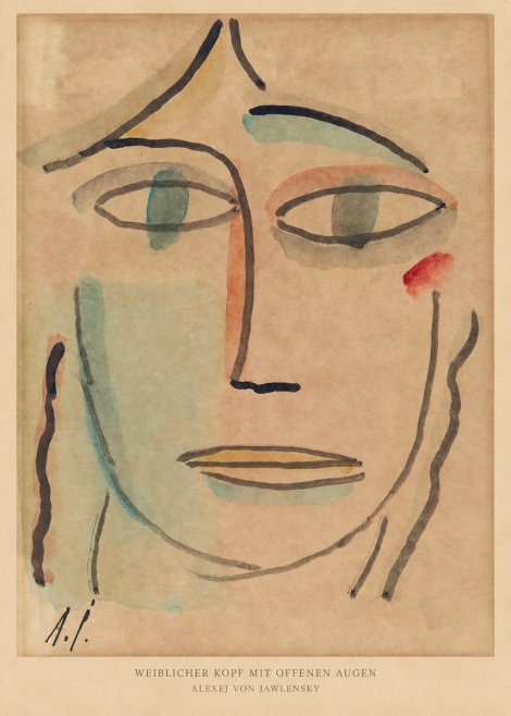 Alexej von Jawlensky Weiblicher Kopf Mit Offenen Augen No5 - Affiche