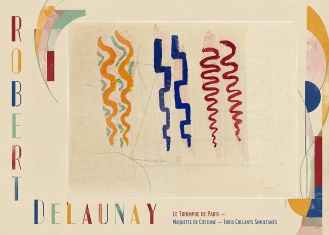 Robert Delaunay Le Triomphe De Paris — Maquette De Costume — Trois Collants Simultanés No2 - Affiche