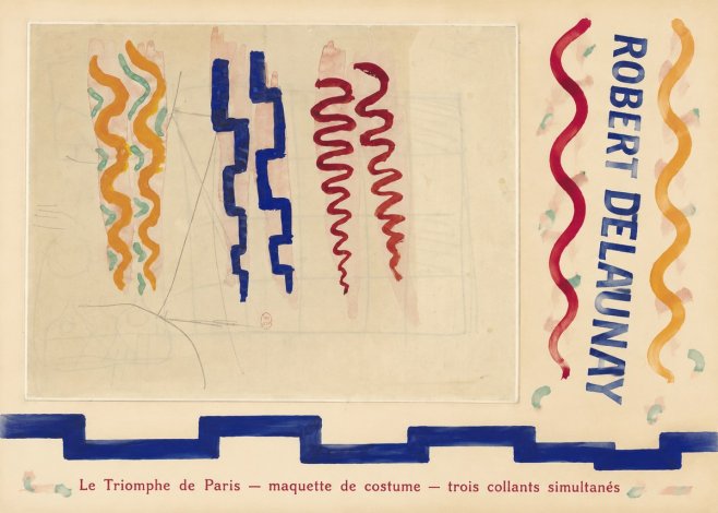 Robert Delaunay Le Triomphe De Paris — Maquette De Costume — Trois Collants Simultanés No5 - Affiche
