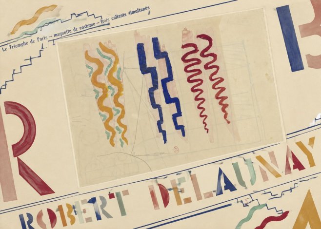 Robert Delaunay Le Triomphe De Paris — Maquette De Costume — Trois Collants Simultanés No6 - Affiche