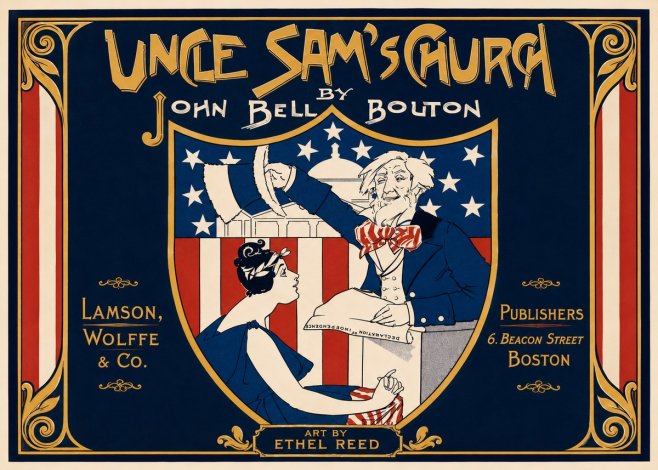 Ethel Reed Uncle Sam's Church No4 - Affiche