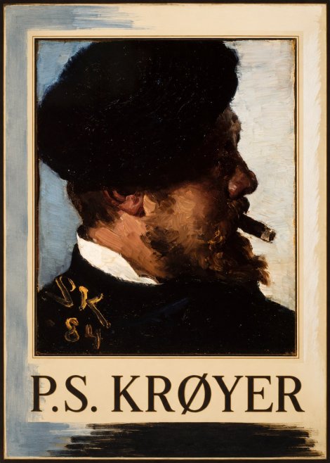 P.S. Krøyer Self-portrait with Cigar I No1 - Affiche