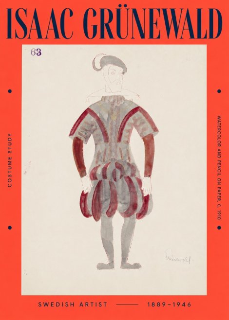 Isaac Grünewald Costume Study II No2 - Affiche