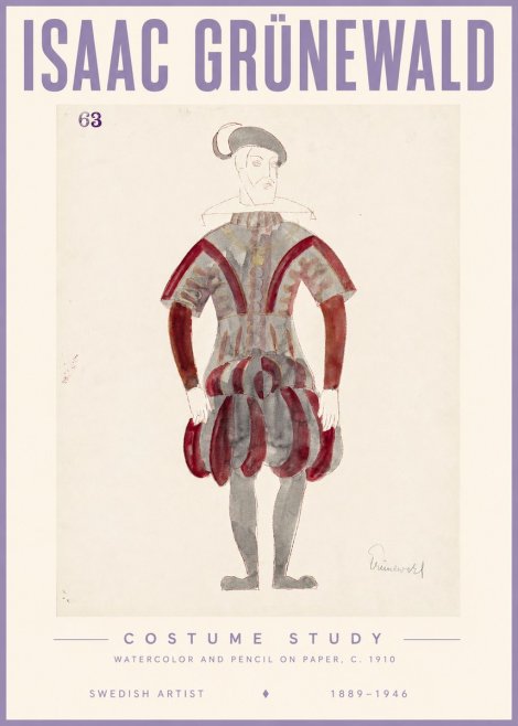 Isaac Grünewald Costume Study II No3 - Affiche