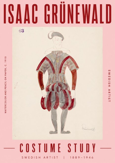 Isaac Grünewald Costume Study II No5 - Affiche