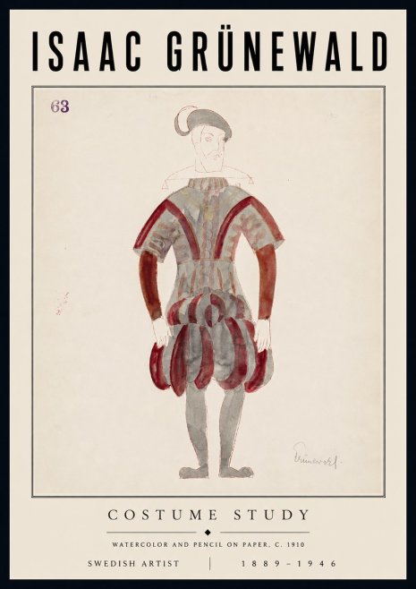 Isaac Grünewald Costume Study II No6 - Affiche