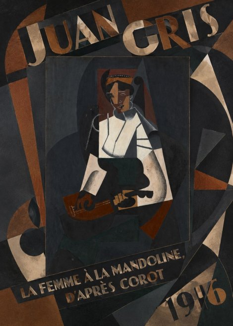 Juan Gris La Femme À La Mandoline, D'après Corot No6 - Affiche