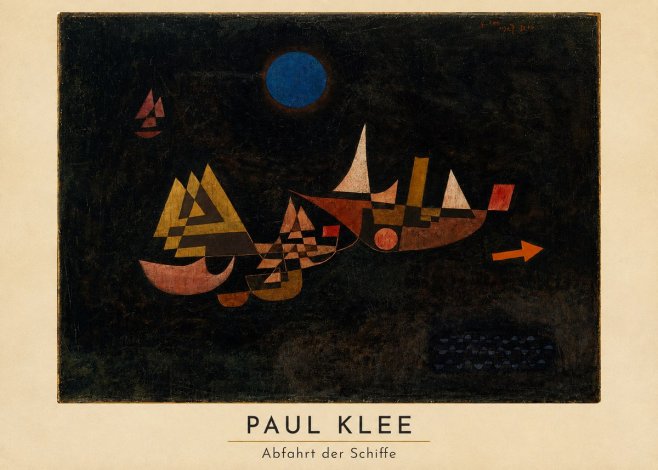 Paul Klee Abfahrt Der Schiffe No4 - Affiche