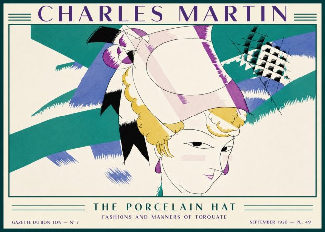 Charles Martin The Porcelain Hat No2 - Affiche