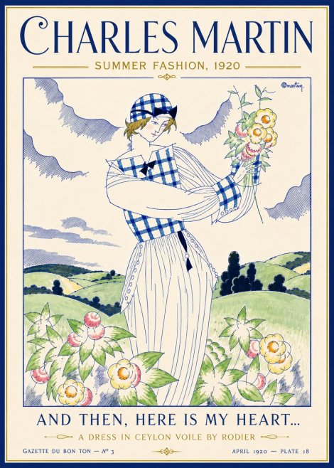 Charles Martin And Then, Here Is My Heart... Summer Dress in Ceylon Voile by Rodier No6 - Affiche