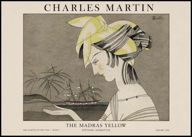 Charles Martin The Madras Yellow - Evening Hairstyle No1 - Affiche