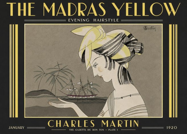 Charles Martin The Madras Yellow - Evening Hairstyle No6 - Affiche