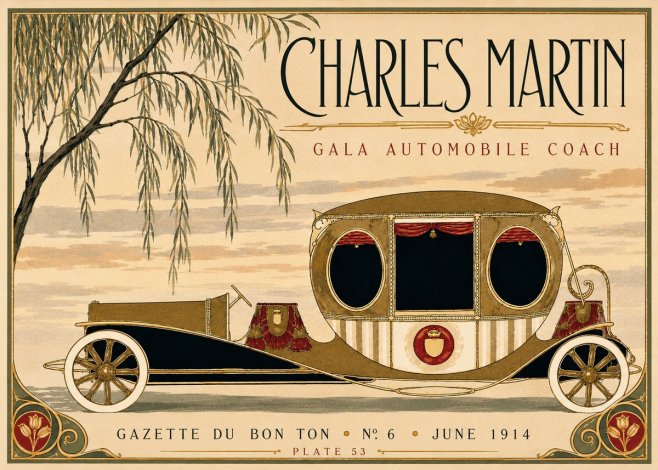 Charles Martin Gala Automobile Coach No3 - Affiche