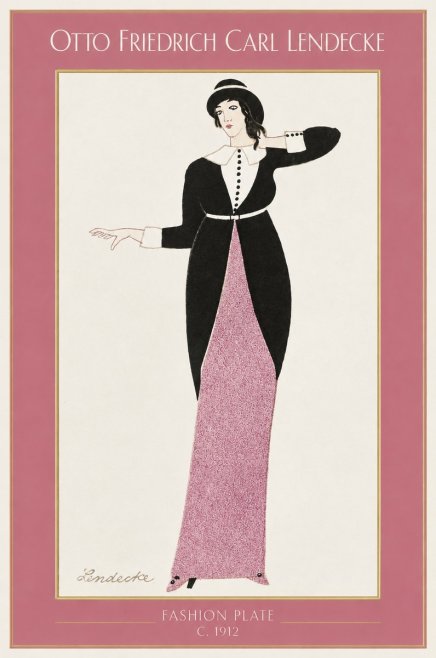 Otto Friedrich Carl Lendecke Fashion Plate II No1 - Affiche