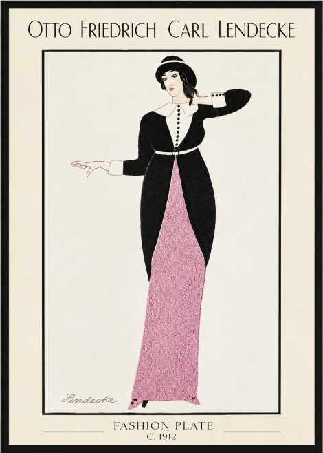 Otto Friedrich Carl Lendecke Fashion Plate II No2 - Affiche