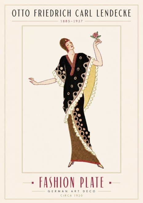 Otto Friedrich Carl Lendecke Fashion Plate III No3 - Affiche