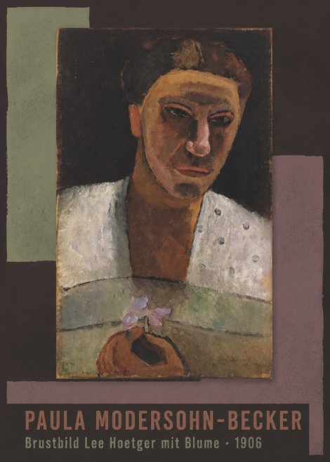 Paula Modersohn-Becker Brustbild Lee Hoetger Mit Blume No2 - Affiche