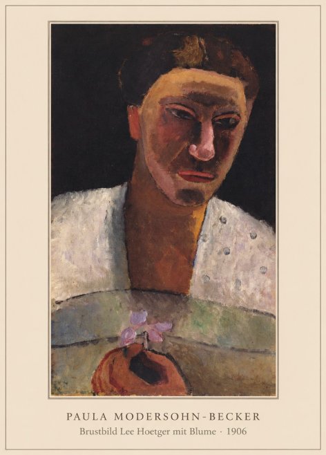 Paula Modersohn-Becker Brustbild Lee Hoetger Mit Blume No4 - Affiche