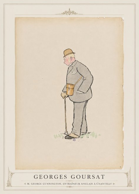 Georges Goursat M. George Cunnington, Entraîneur Anglais À Chantilly No1 - Affiche
