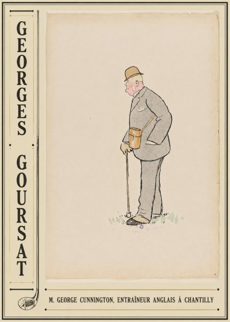 Georges Goursat M. George Cunnington, Entraîneur Anglais À Chantilly No2 - Affiche