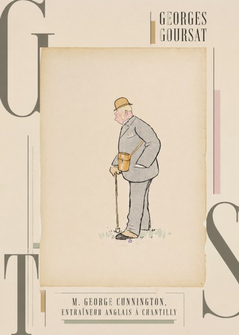 Georges Goursat M. George Cunnington, Entraîneur Anglais À Chantilly No3 - Affiche