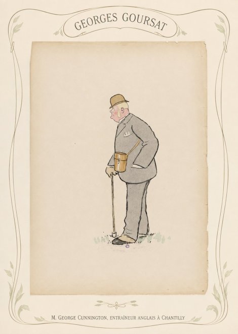 Georges Goursat M. George Cunnington, Entraîneur Anglais À Chantilly No4 - Affiche