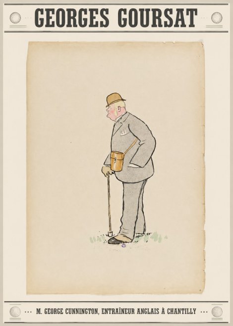 Georges Goursat M. George Cunnington, Entraîneur Anglais À Chantilly No5 - Affiche