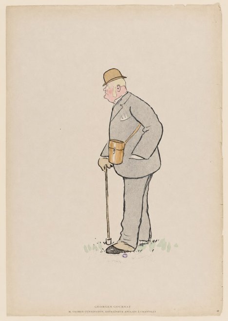 Georges Goursat M. George Cunnington, Entraîneur Anglais À Chantilly No6 - Affiche