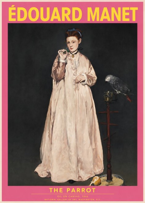 Édouard Manet The Parrot No2 - Affiche