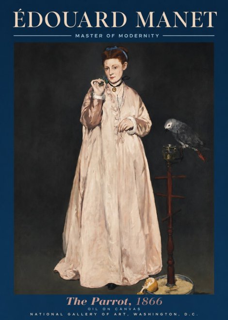 Édouard Manet The Parrot No3 - Affiche