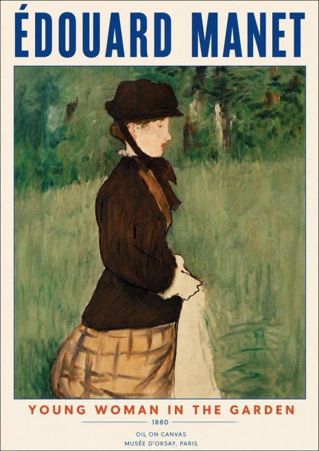 Édouard Manet Young Woman in the Garden No6 - Affiche