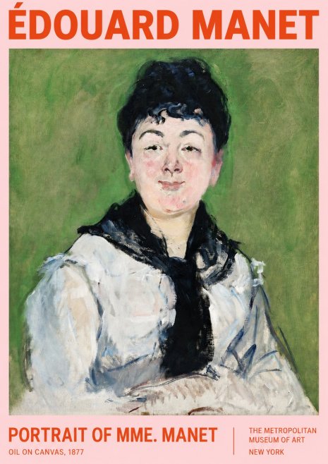 Édouard Manet Portrait of Mme. Manet No2 - Affiche