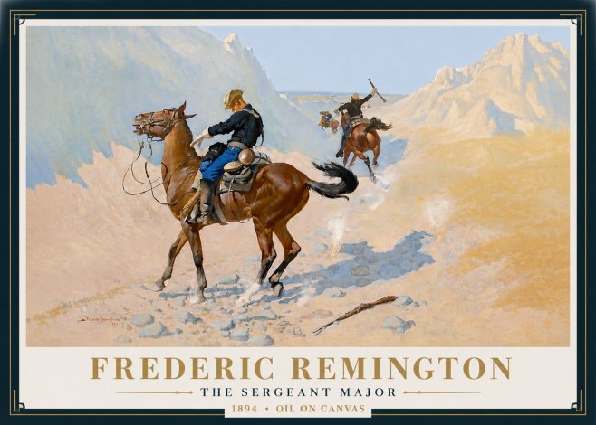 Frederic Remington The Sergeant Major No6 - Affiche