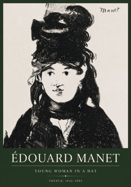 Édouard Manet Portrait of a Young Woman II No5 - Affiche