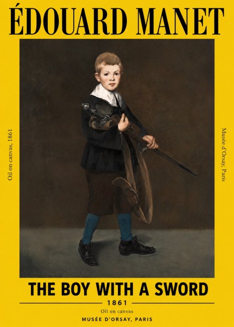 Édouard Manet The Boy with a Sword No3 - Affiche