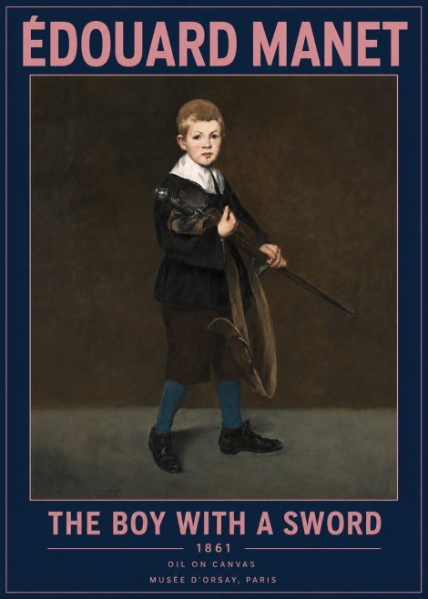 Édouard Manet The Boy with a Sword No4 - Affiche