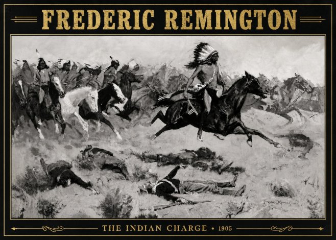 Frederic Remington The Indian Charge No5 - Affiche
