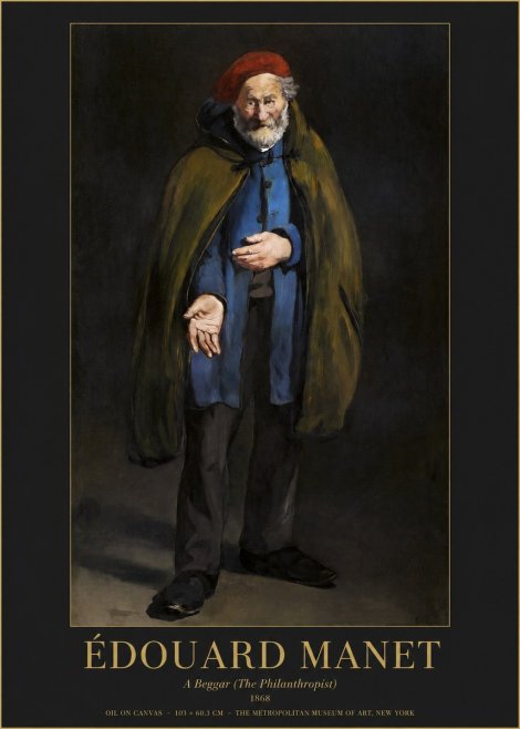 Édouard Manet A Beggar (the Philanthropist) No1 - Affiche