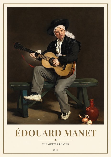 Édouard Manet The Guitar Player No1 - Affiche