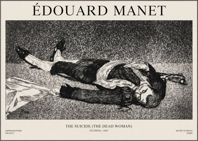 Édouard Manet The Suicide (the Dead Woman) No1 - Affiche